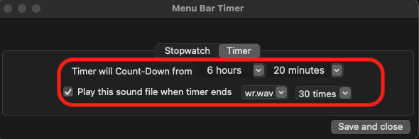 menu bar timer support image v2.3 2